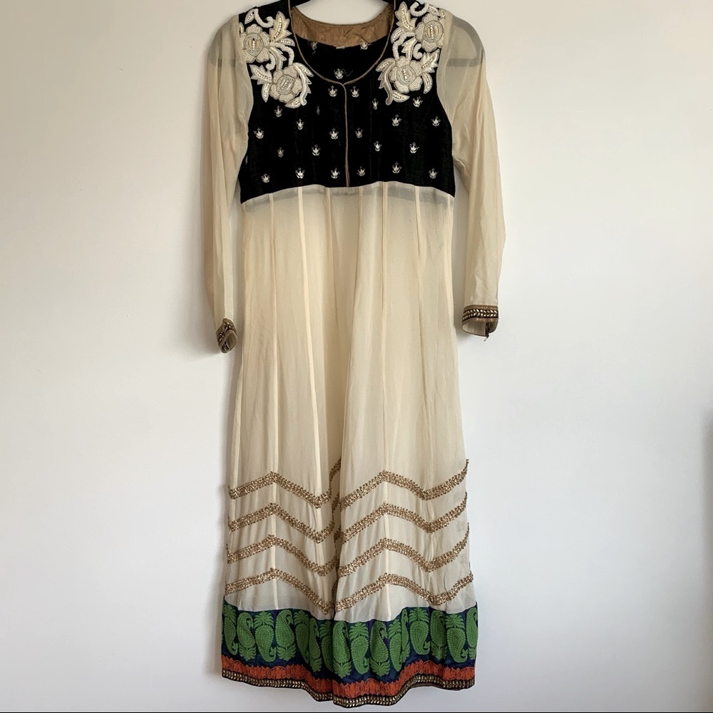 Embroidered Indian kurta gown